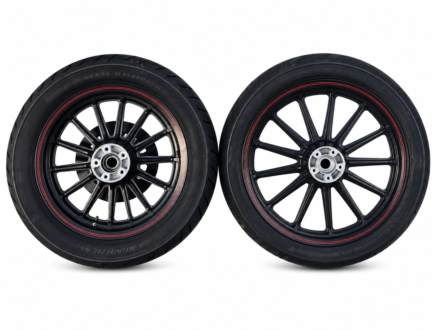 Black Powder Coated 13-Spoke Mag Wheel Set