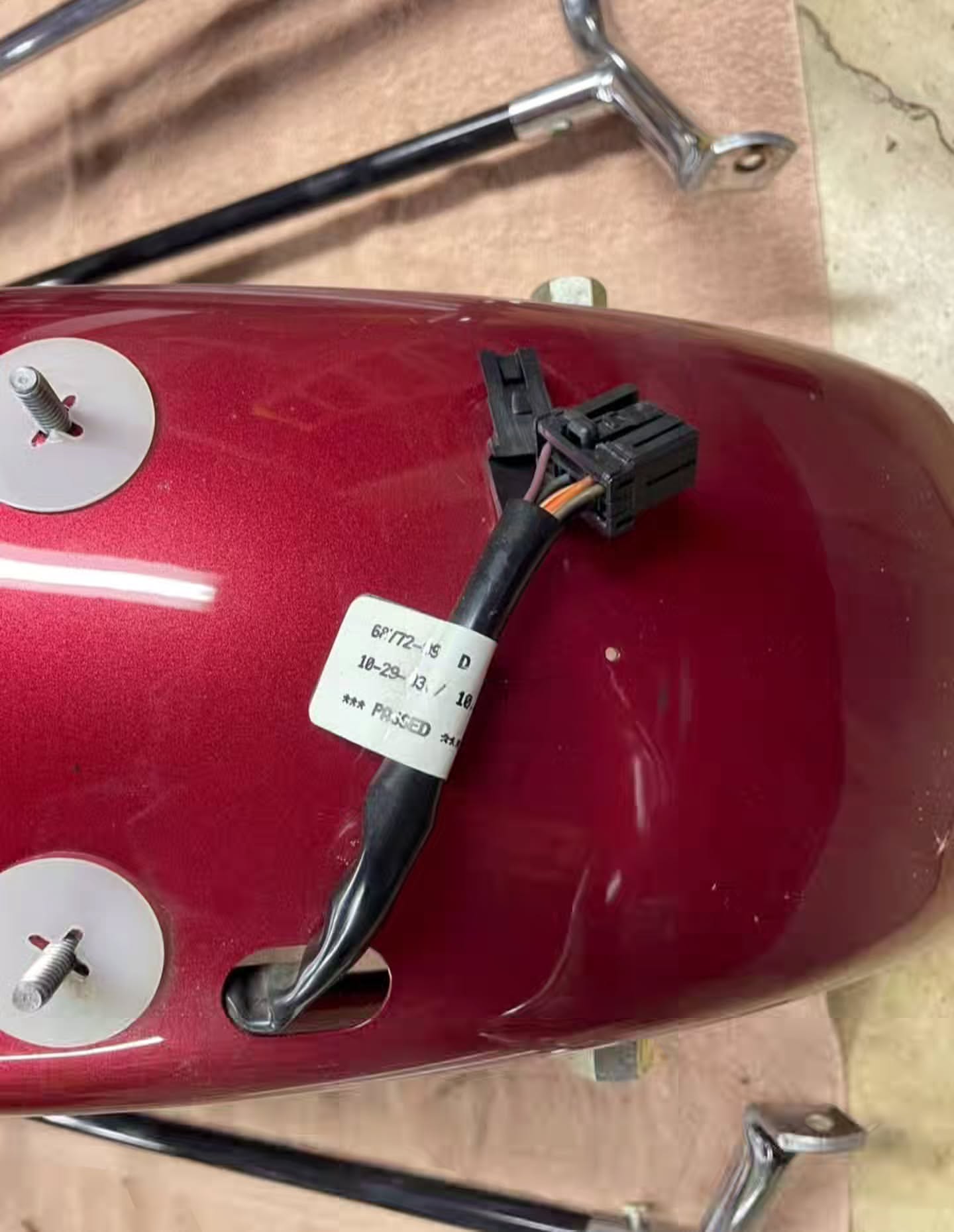 Harley-Davidson Deep Red Rear Fender & Saddlebags Set - Image 6
