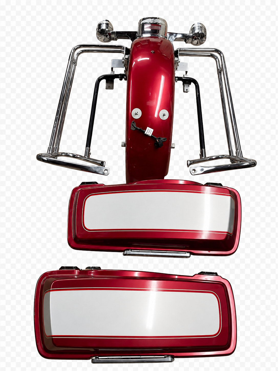Harley-Davidson Deep Red Rear Fender & Saddlebags Set